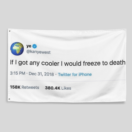 If i got any cooler I would freeze to death | Kanye west tweet